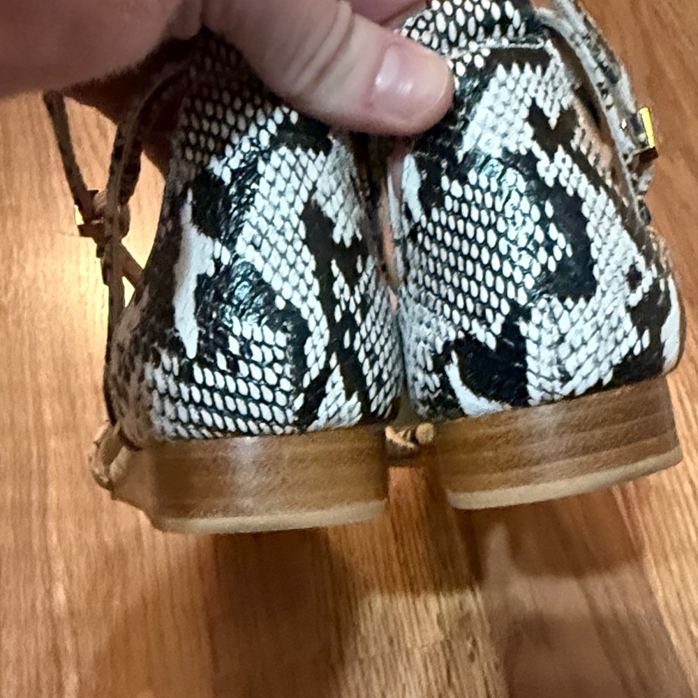 Seychelles Plateau Python Leather Ankle Strap Fla… - image 7